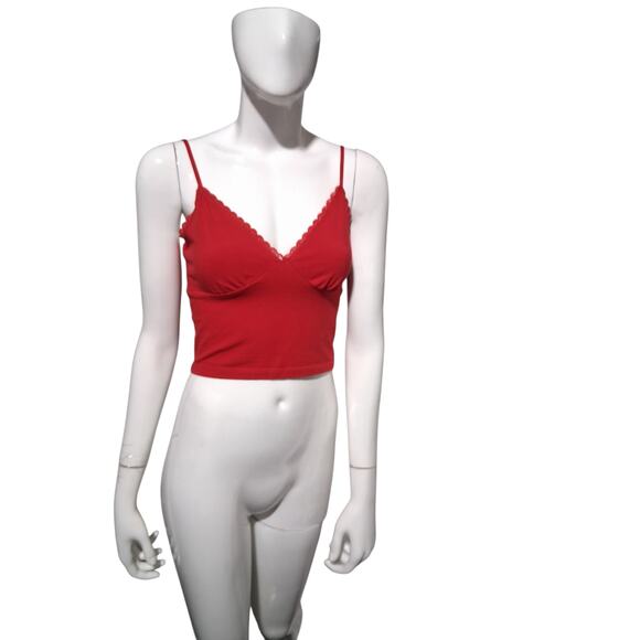 Y2K Vintage Ambiance Babydoll Womens size Medium Lace Cropped Fairygrunge Cami - Picture 3 of 12